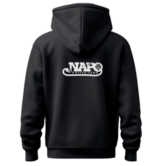 Abrigo hombre black - parte de atras Men's Hoodie in black.